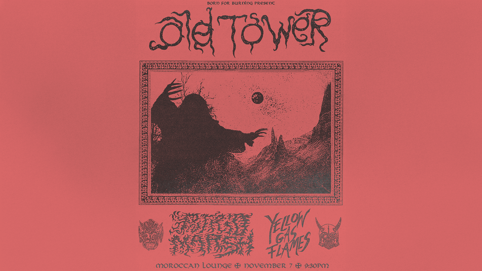 Cover for Born for Burning Presents: Old Tower, Putrid Marsh & Yellow Gas Flames