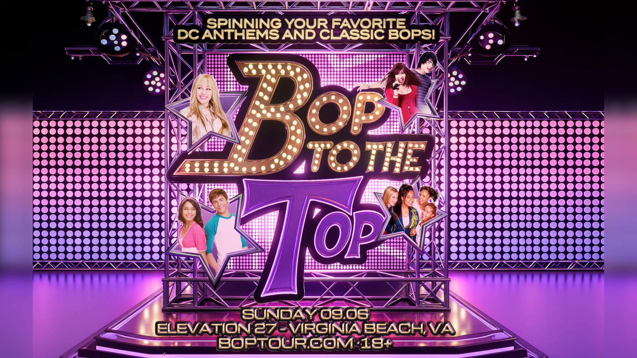 Cover for Bop To The Top: Celebrating 20 Years Of Hannah Montana and HSM (18+)