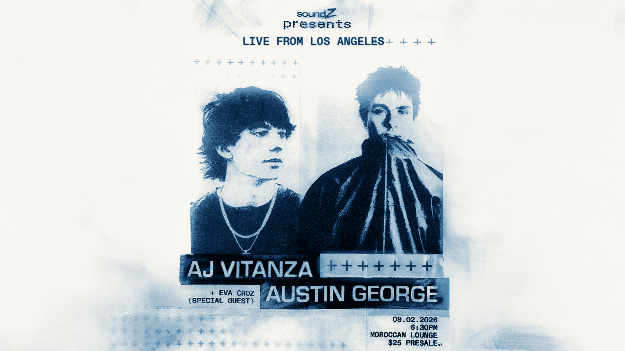 Cover for soundZ Presents: AJ Vitanza & Austin George w/ Eva Croz