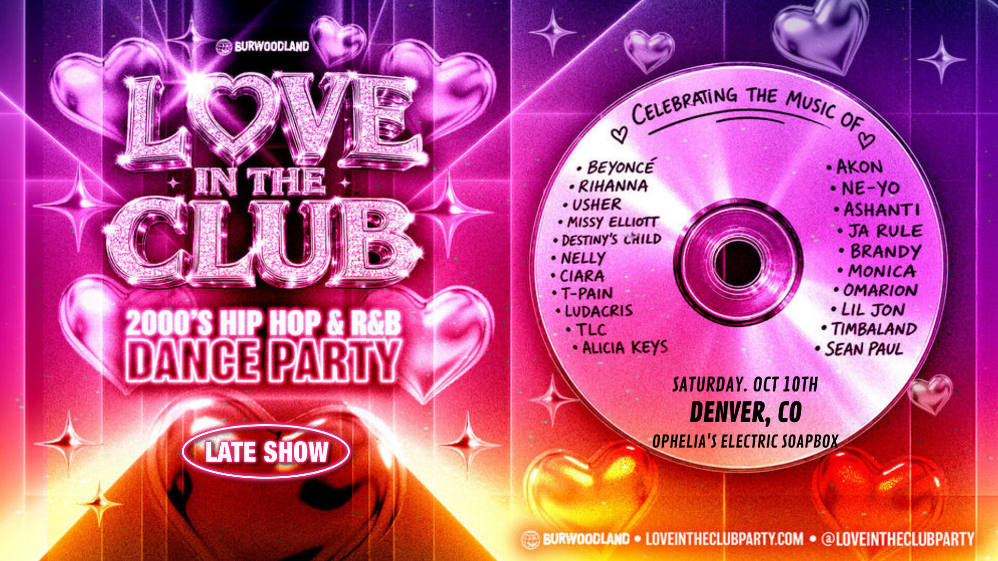 Cover for LOVE IN THE CLUB: 2000s Hip Hop/R&B Dance Party [Late Show]