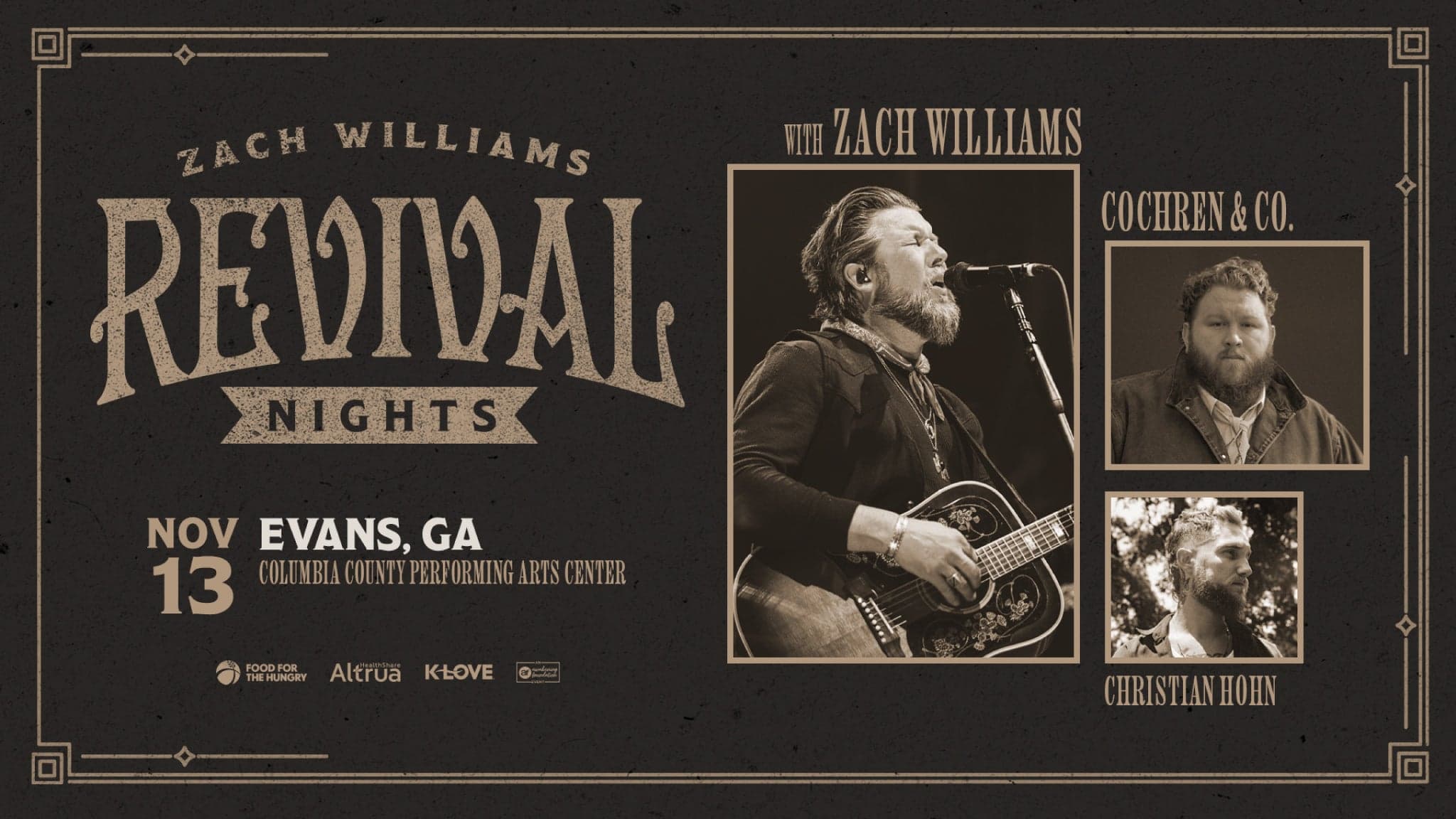 Cover for Zach Williams With Cochren & Co. And Christian Hohn: Revival Nights
