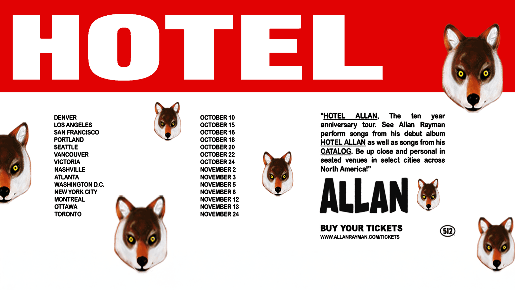 Cover for HOTEL ALLAN - The 10 Year Anniversary Tour
