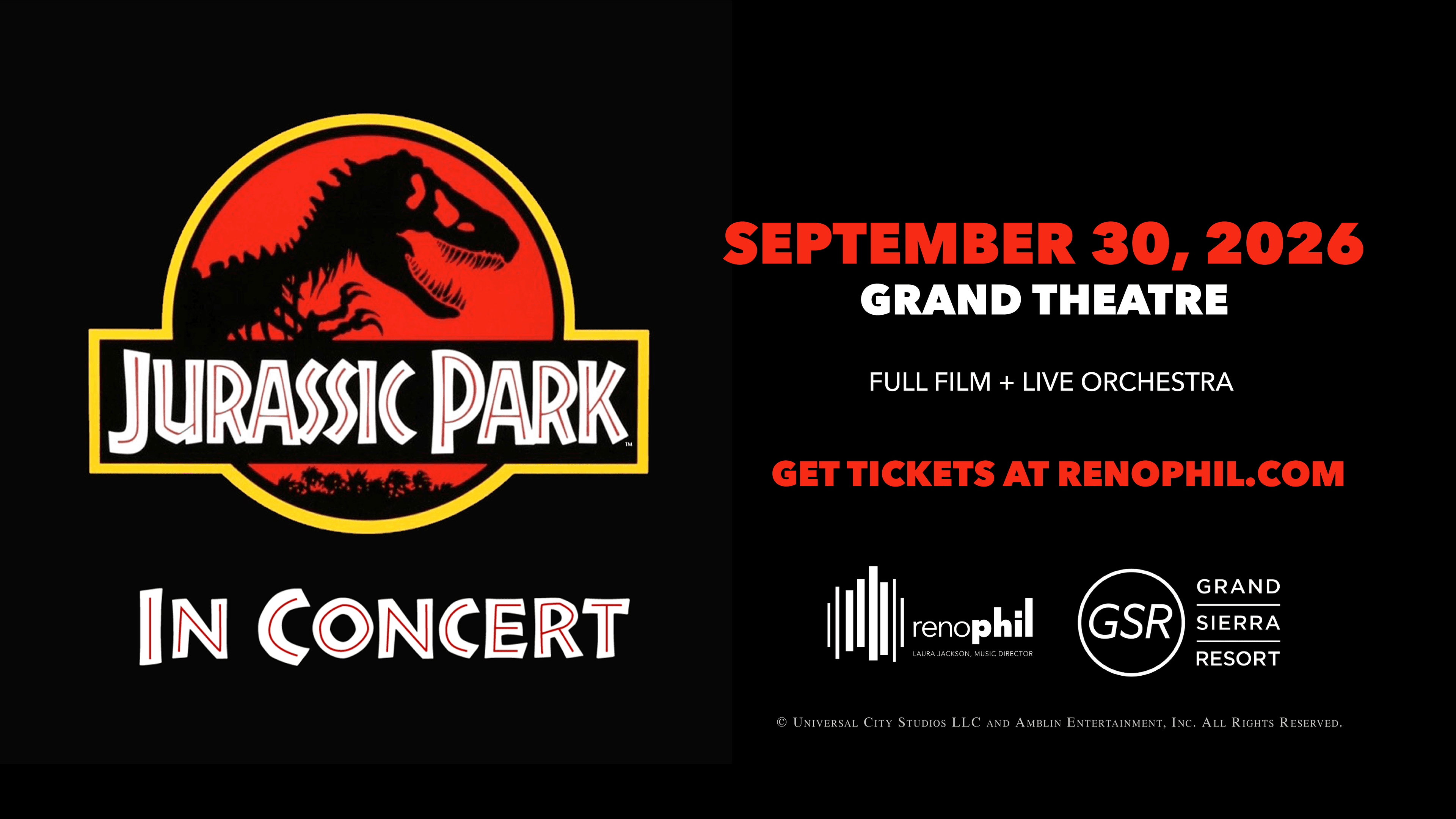 Cover for Jurassic Park In Concert With The Reno Philharmonic